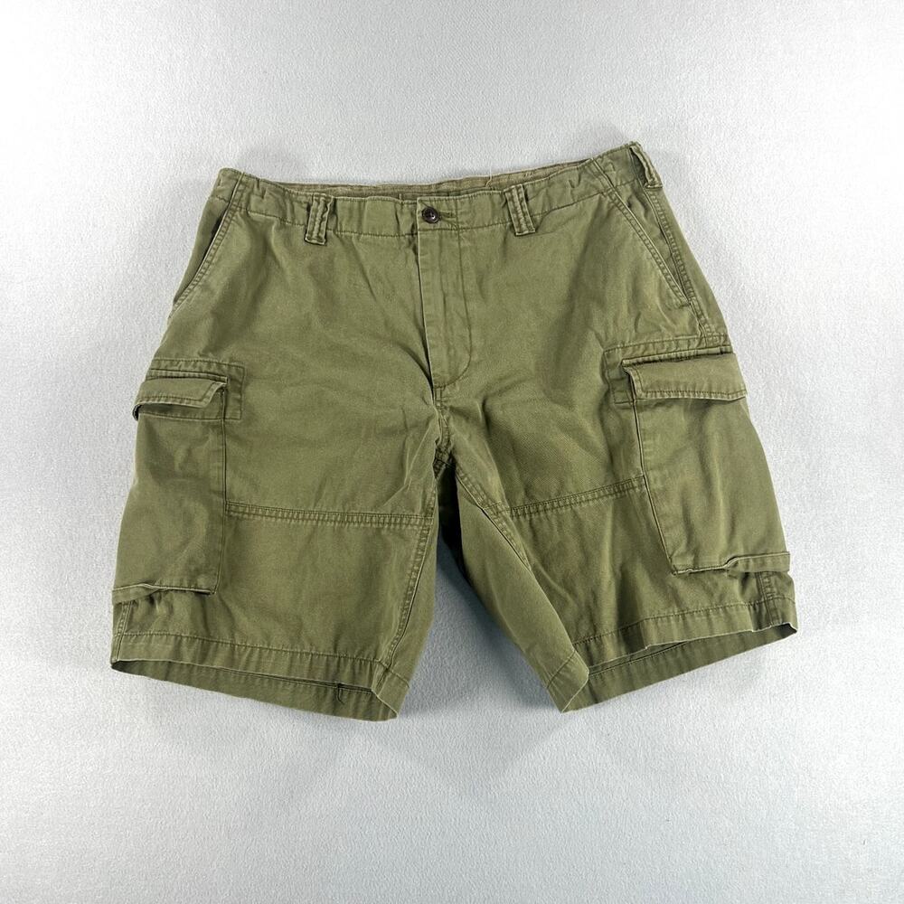 Polo Ralph Lauren Cargo Shorts Mens 36 Olive Relaxed Fit Utility Pockets Outdoor